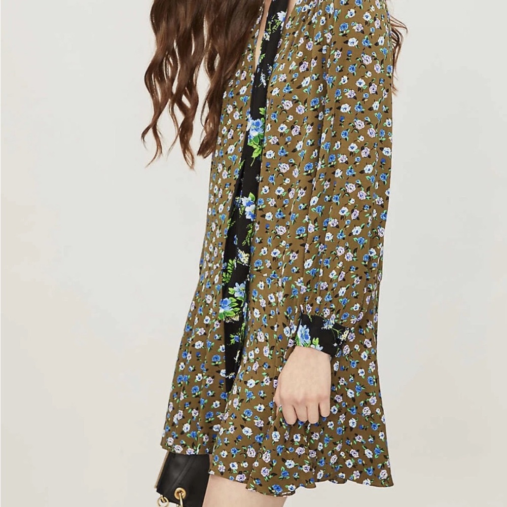 Sandro Black and White Long Sleeve Sundress for Casual Nights - Picture 3 of 4
